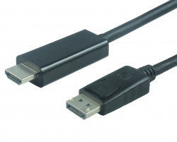 PremiumCord DisplayPort - HDMI prepojovac, 2 m ierny